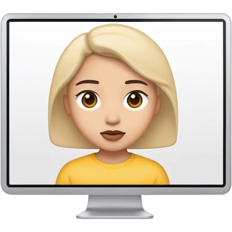 computer watching video of someone emoji