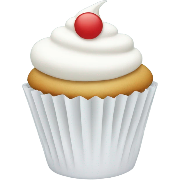 White cupcake emoji