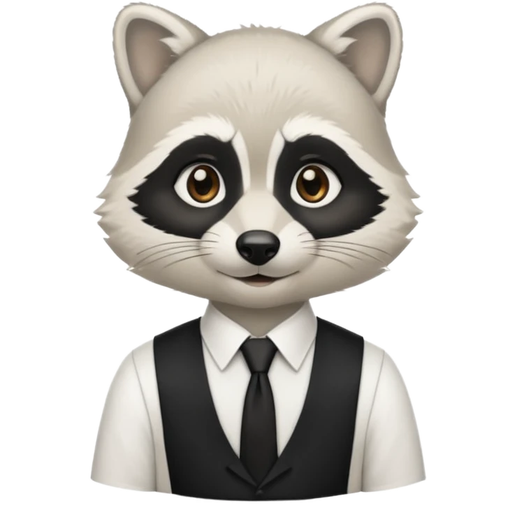 waitor white racoon emoji