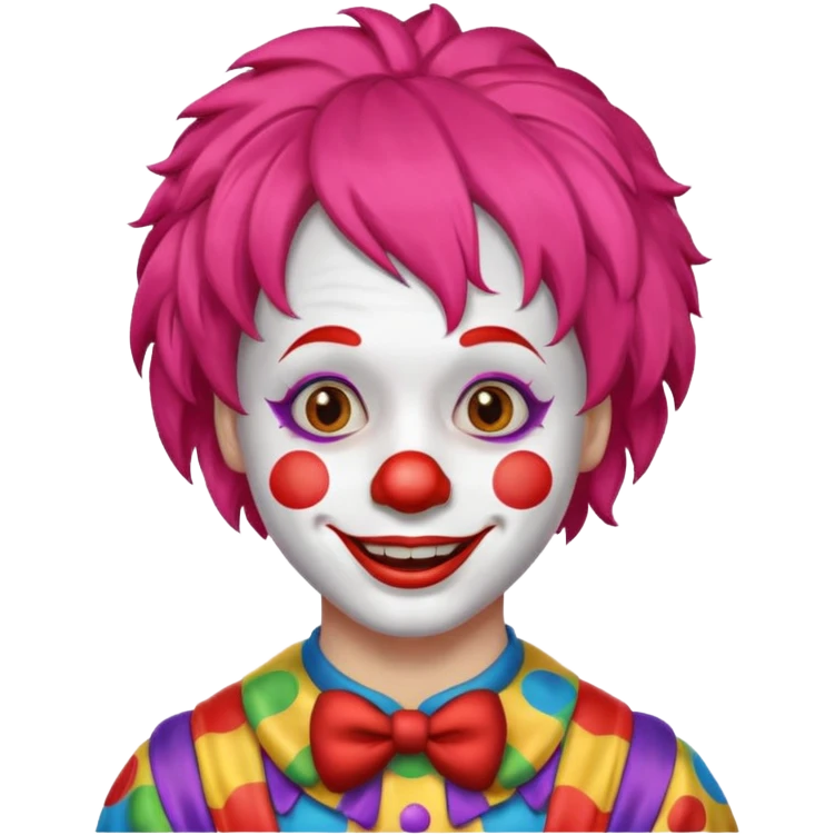 clown smile friendly young emoji
