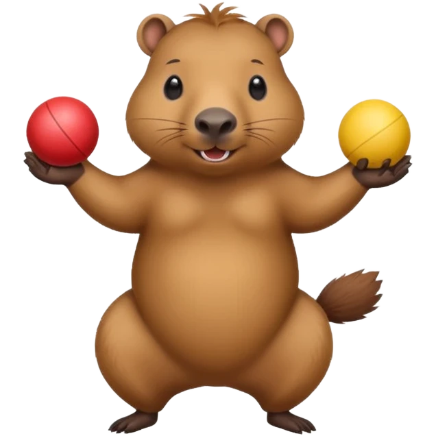 Juggling capybara emoji