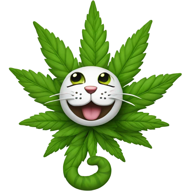 Marijuana happy cat emoji