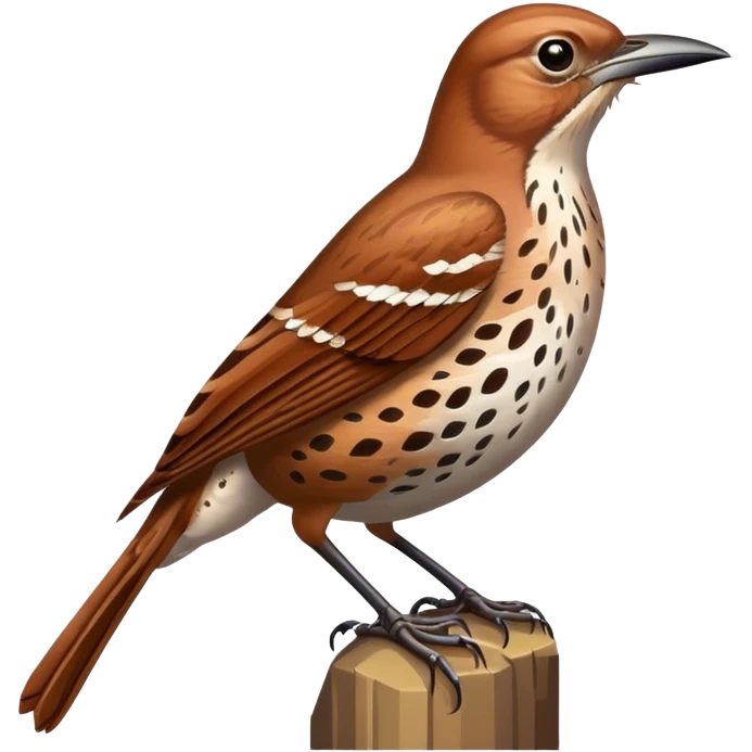 Brown thrasher bird realistic emoji