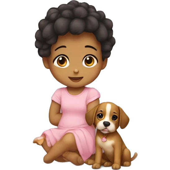 Bebe con perro emoji