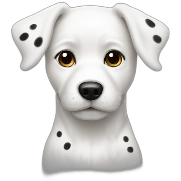 White dog with black dots emoji