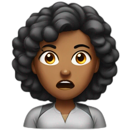 Angry black woman emoji