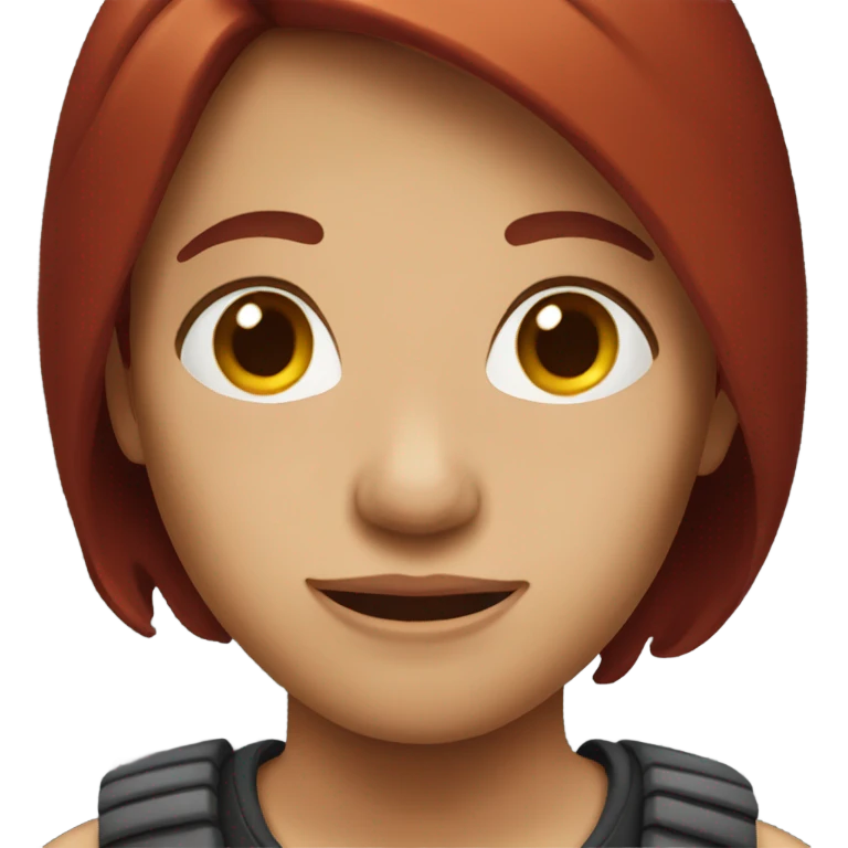 dark red hair face emoji  emoji