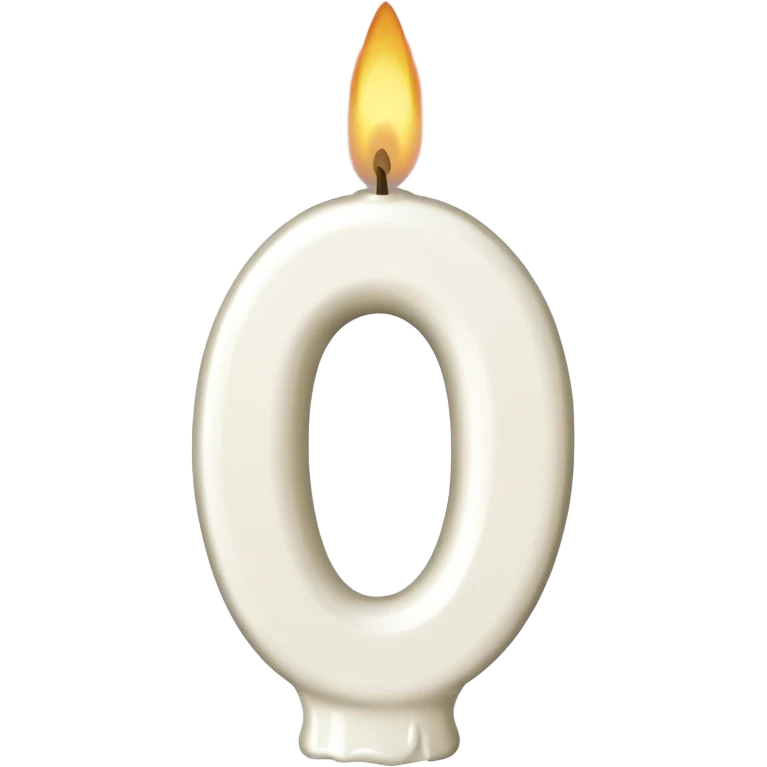 Number 0 birthday candle  emoji