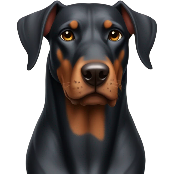 A muscle Doberman  emoji