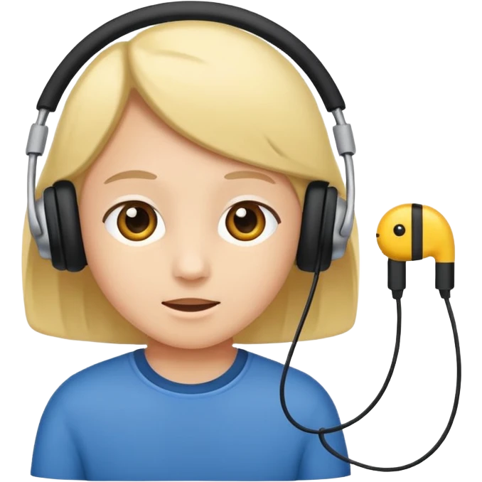 kids with earpod emoji
