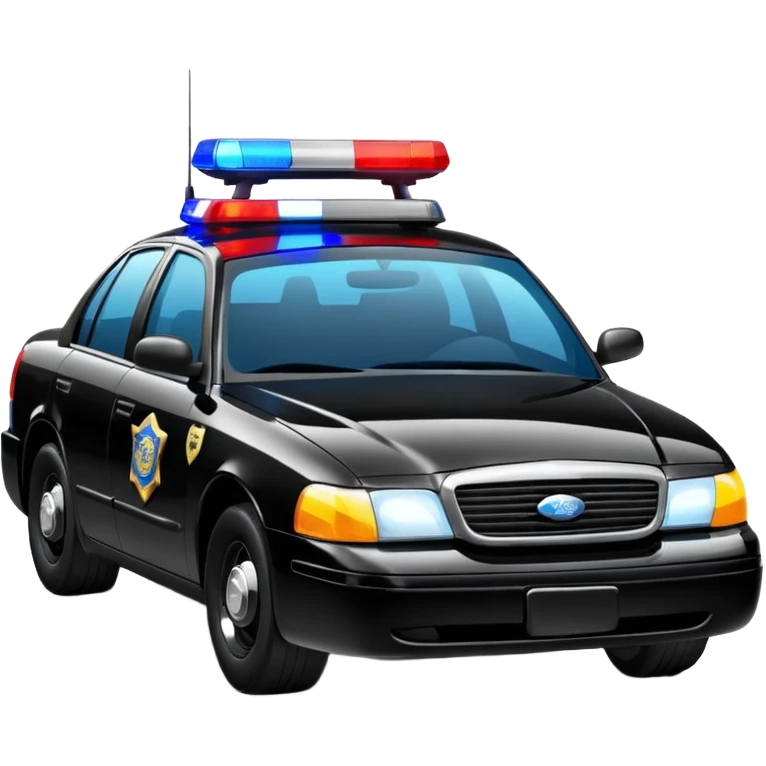 police voiture noir emoji