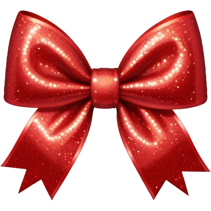 red glitter bow emoji