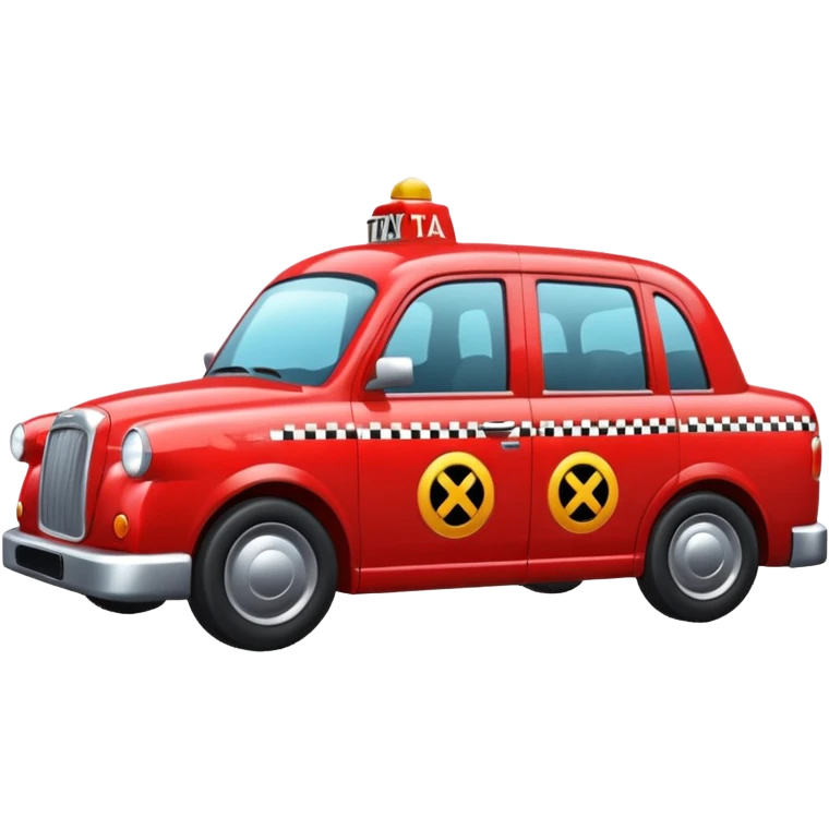 red taxi emoji