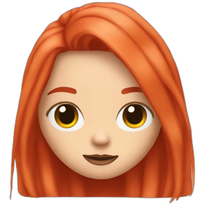Billie-Eilish with red hair emoji