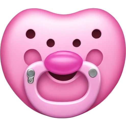 Pink pacifier emoji