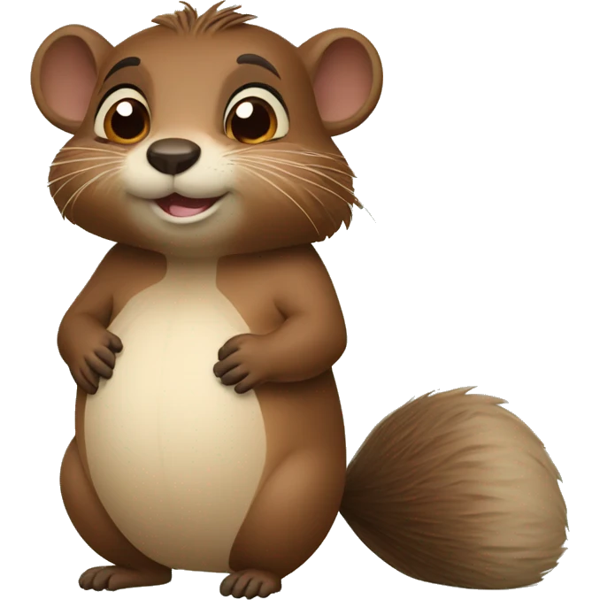 Pregnant female beaver in the style of zootopia  emoji