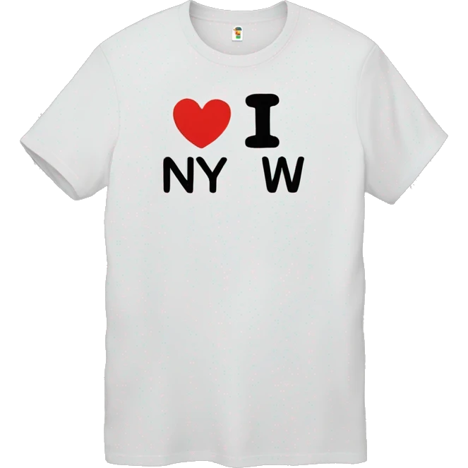 T-shirt with the inscription “I ❤️ NYW” emoji
