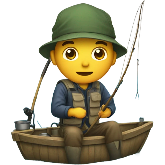 Fishing on baot emoji