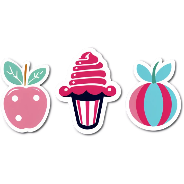 Preppy sticker collection emoji