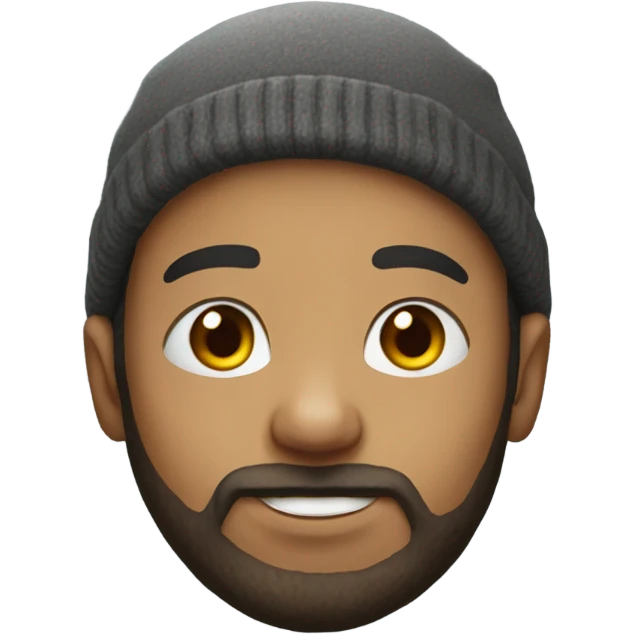 bearded boy in beanie portrait emoji