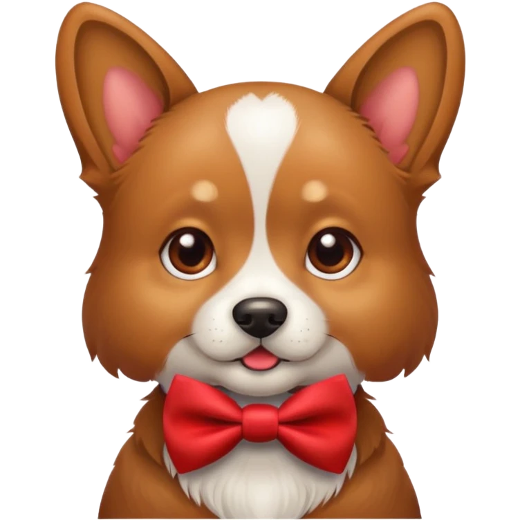 cute dog with a bow tie emoji