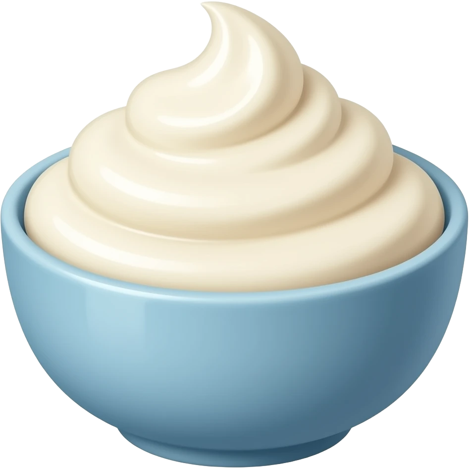 cream cheese spread in serenity blue bowl emoji
