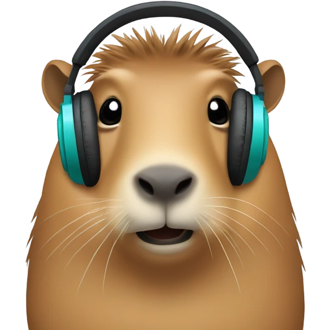 capybara with headphones emoji