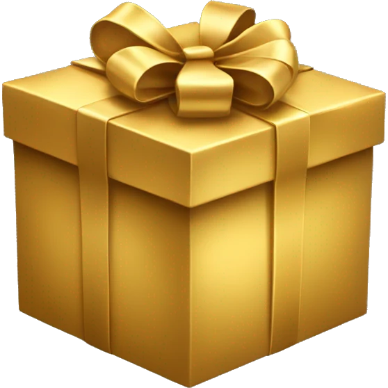 Golden gift box emoji