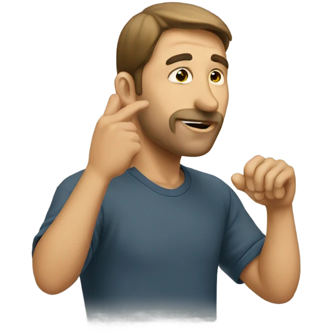 Guy picking nose emoji