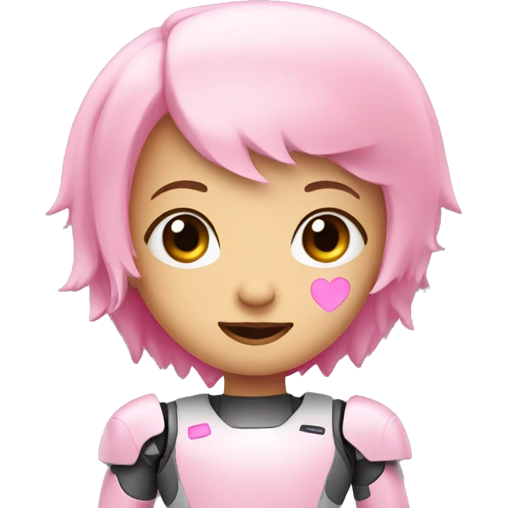 cute pink ai bot emoji