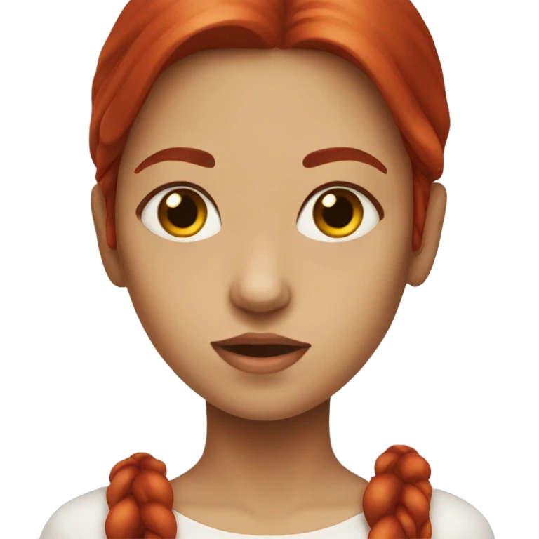 girl with long blood red hair emoji