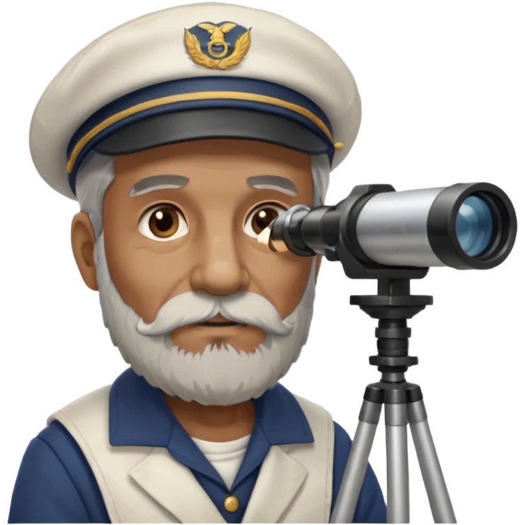 old sailor looking through a telescope emoji