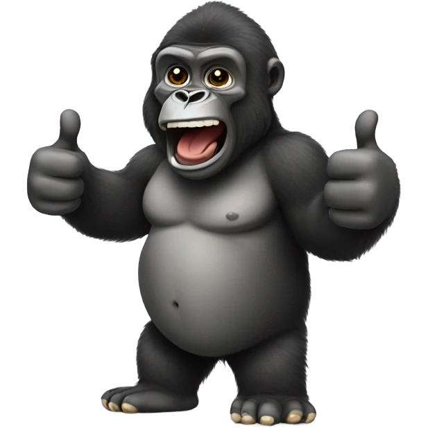 Gorilla with a thumbs up  emoji