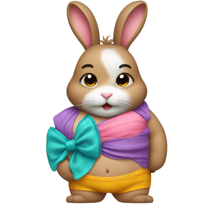Bunny with a bra emoji