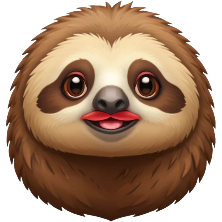 paresseux avec un crete rouge emoji