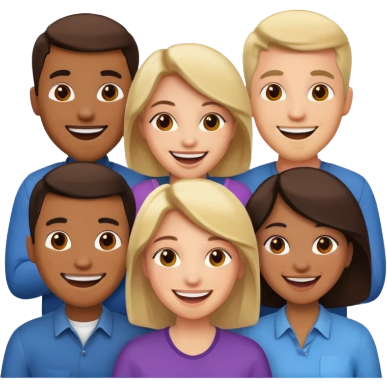 a group of 5 people all of diiferent ages  3men  2 women emoji