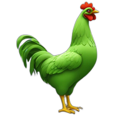 poule verte sur la tour eiffel emoji