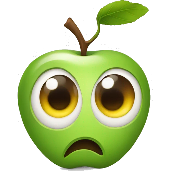 An Apple with eyes emoji