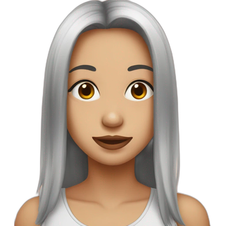 Fille avk main devant bouche emoji