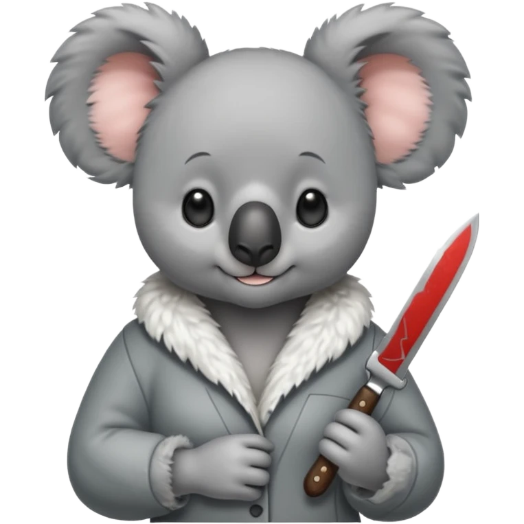 Female koala with knife emoji