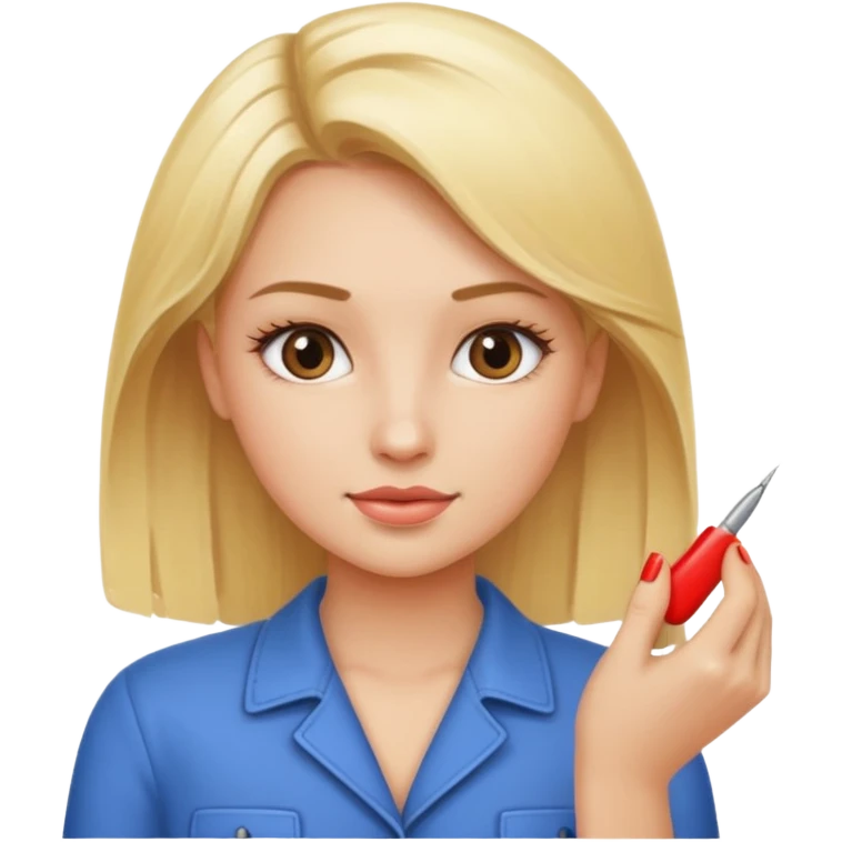 Blonde girl that works with nails  emoji