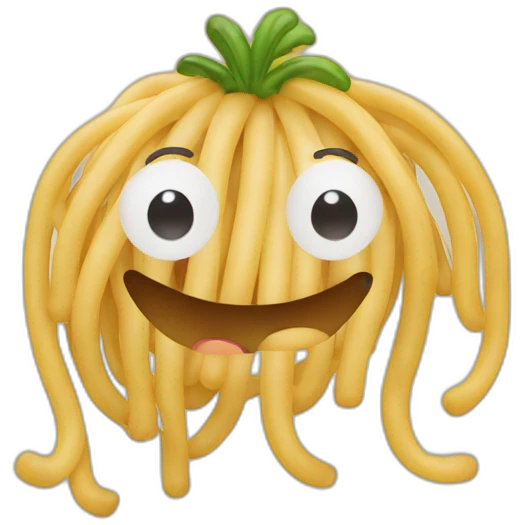 smiling spaghetti emoji