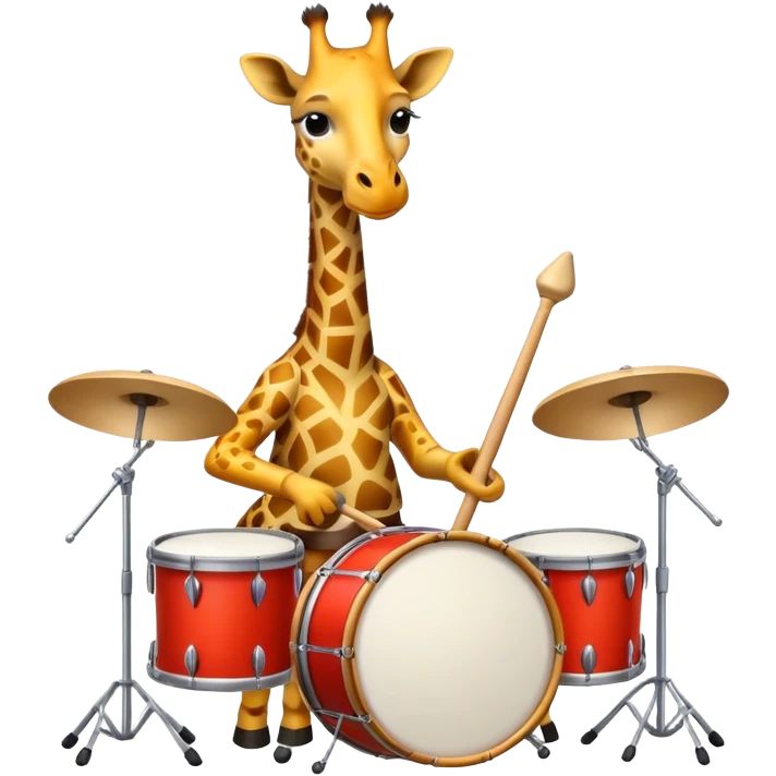 Giraffe playing the drums emoji