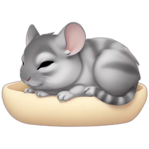 Cute baby chinchilla sleeping emoji