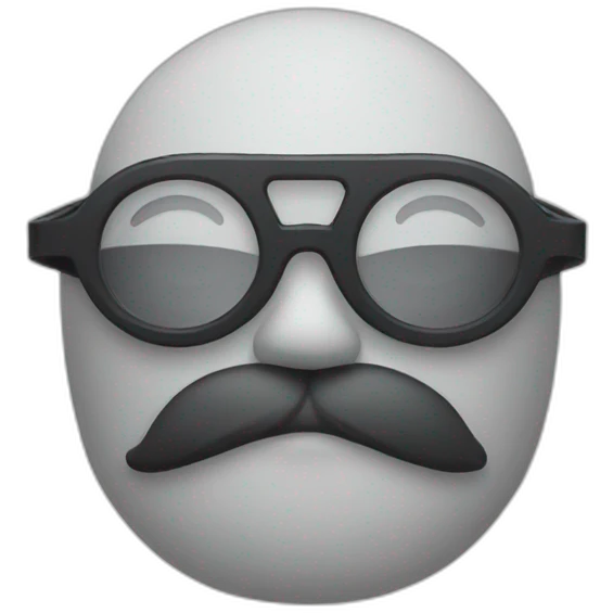 A Movi stone with glasses and smoke and sigma face emoji