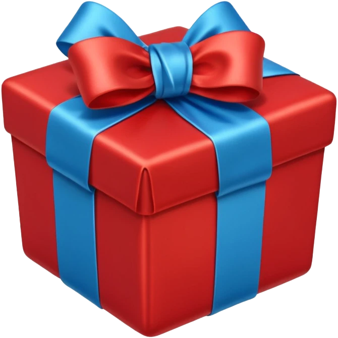 red and blue gift emoji emoji