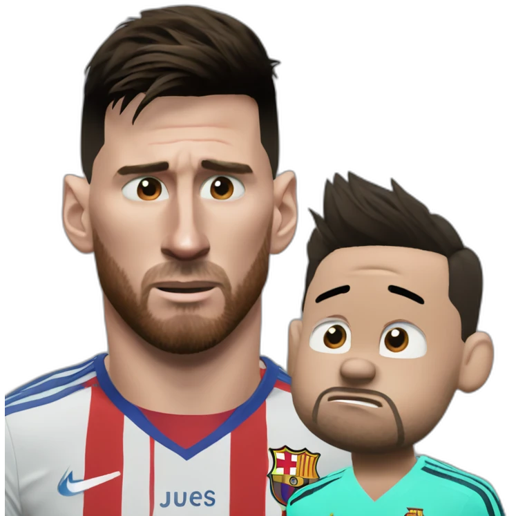 lionel messi crying in front of cristiano ronaldo emoji