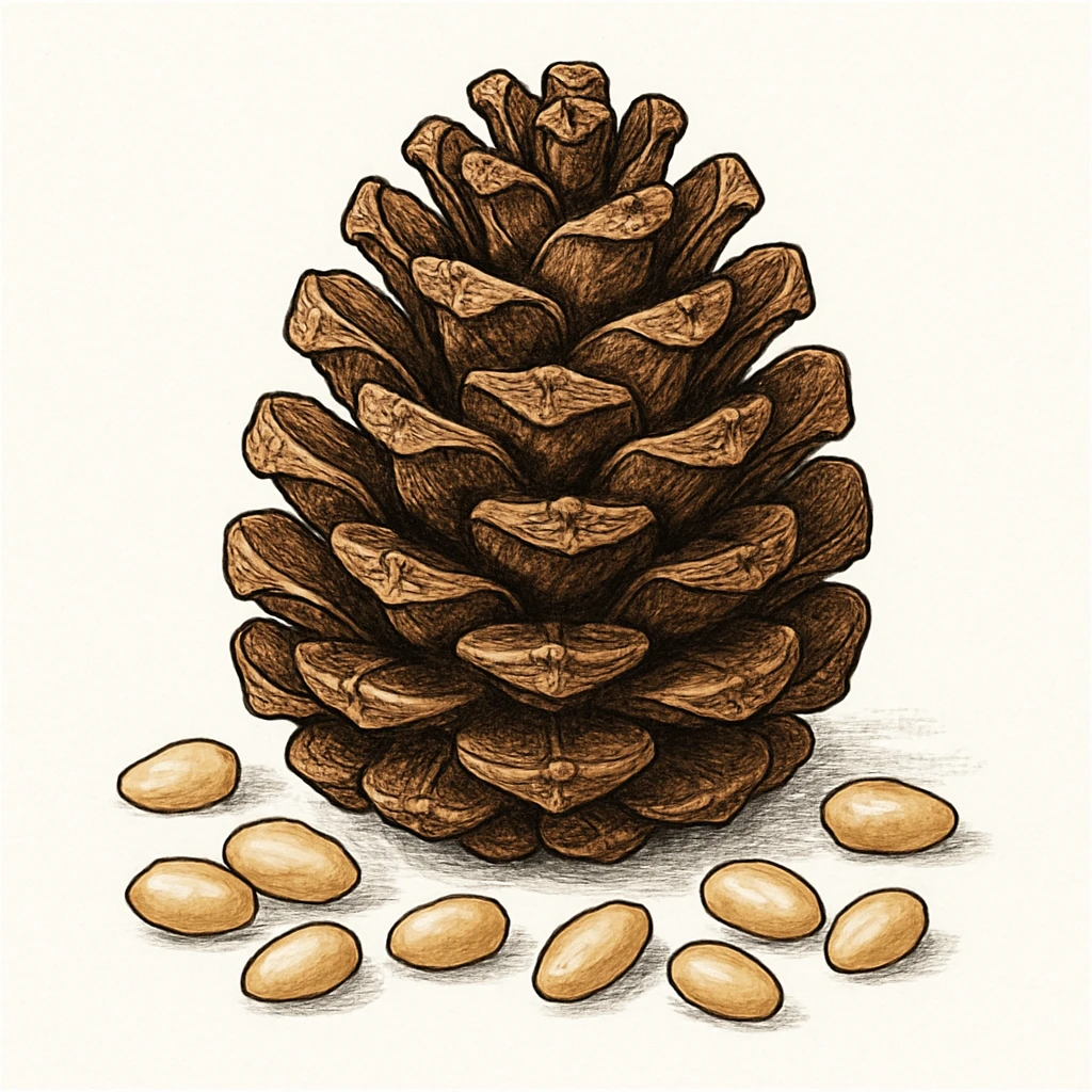 pine nut with pine cone emoji