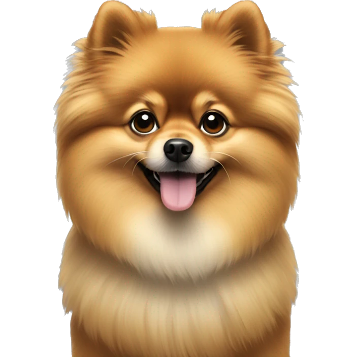 A full-length Pomeranian emoji