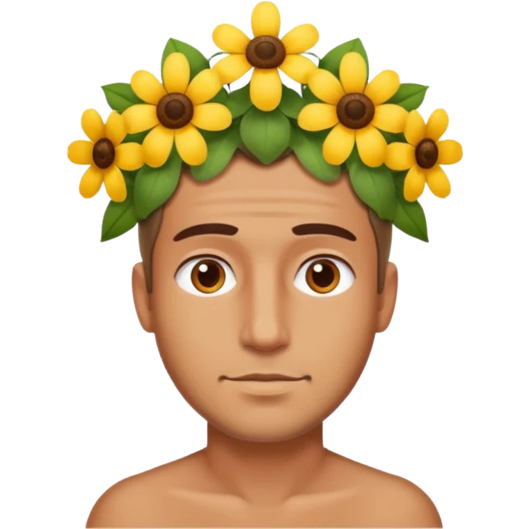 Man flowers head emoji